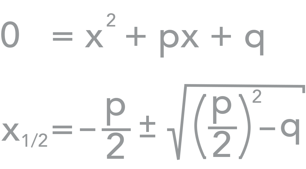 Quadratic formula VS pq-formula